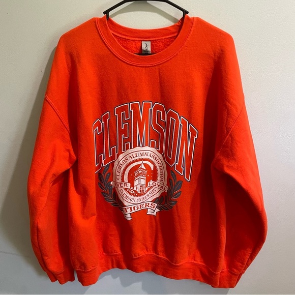 Clemson University Alumni Orange Sweatshirt Large Oversized Cozy Women’s Unisex - Picture 1 of 4